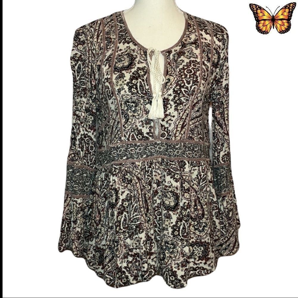 American Eagle Outfitters Peasant Blouse Bell Sleeves Size Medium